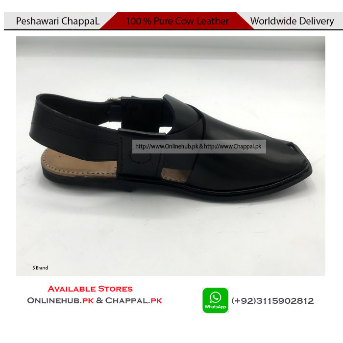 premium quality Hand made 100% pure leather peshawari chappal lightweight  black | eBay